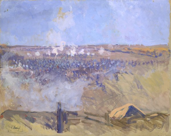 Картина Бородинская битва Франц Рубо