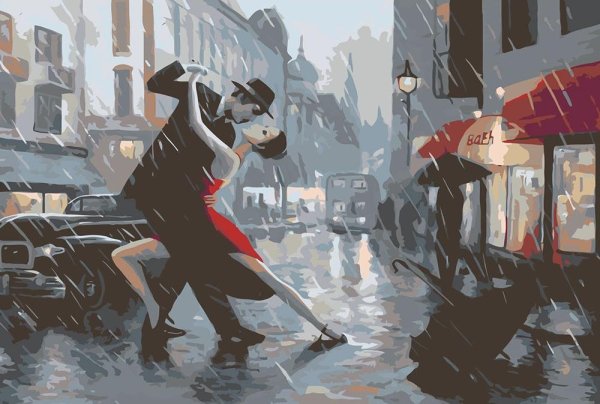 Под дождем живопись