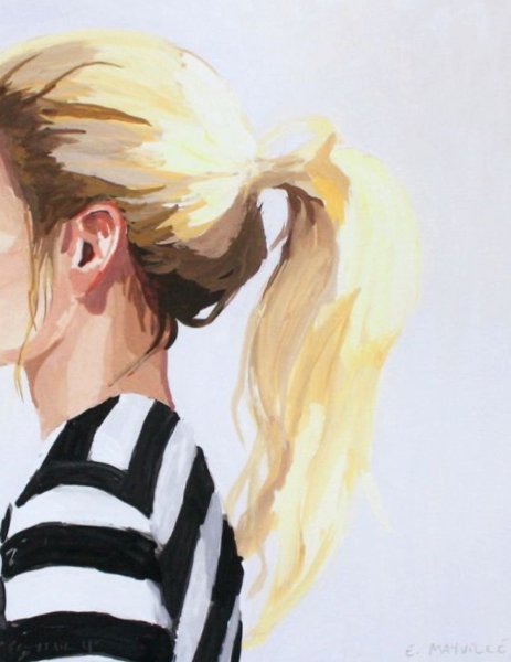 Нарисованная блондинка