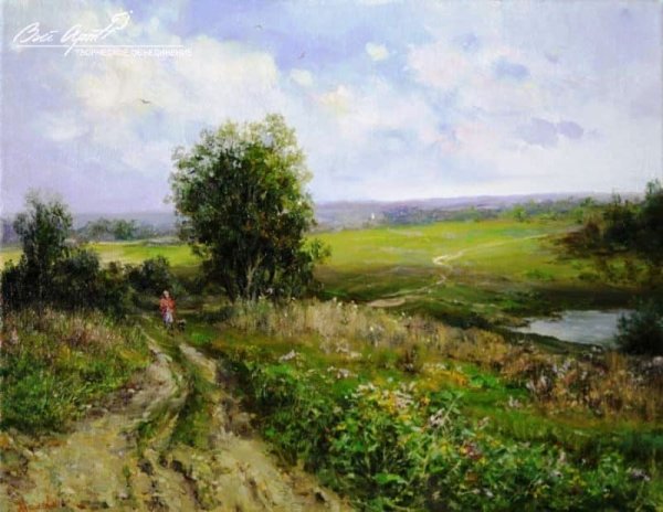 Художник Сергей Малов Деревенские пейзажи живопись