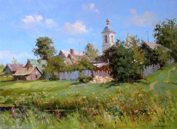 Художник Сергей Крупский картины деревня