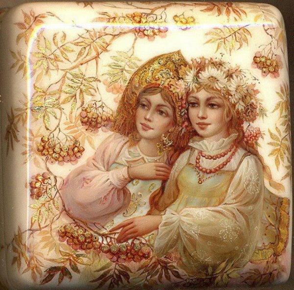 Федоскинская роспись надежды Стрелкиной