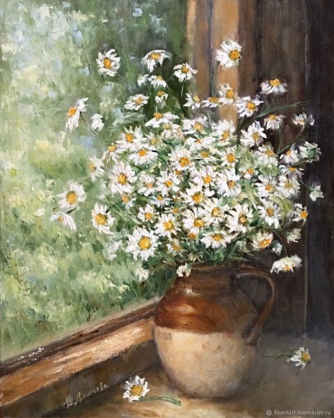 Ромашки маслом