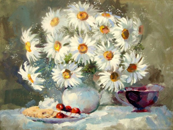 Ромашки маслом