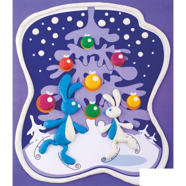 Пластилиновое панно новогоднее