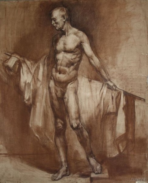 Старик натурщик