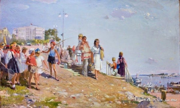 Пионерский лагерь в Советской живописи