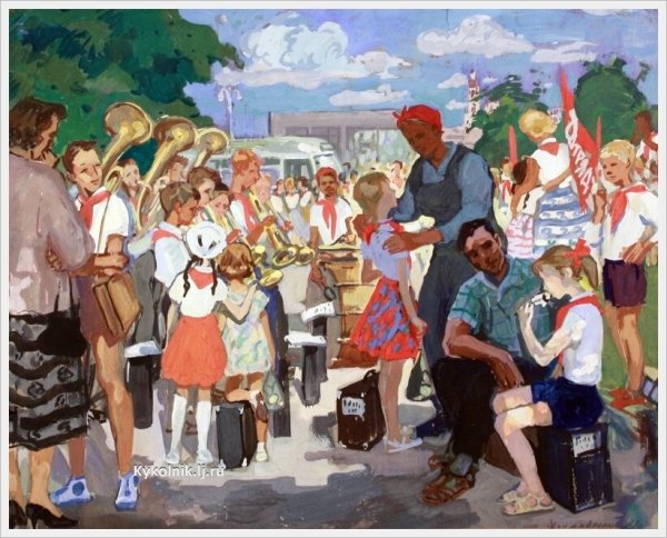 Советская живопись лыжники картина