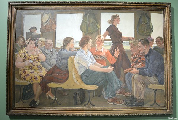 Советская живопись Первомай