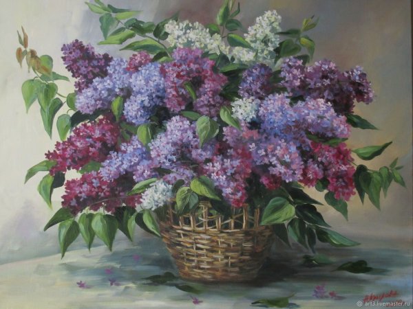 Пётр Кончаловский сирень в корзине