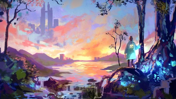 Красивый пейзаж рисунок