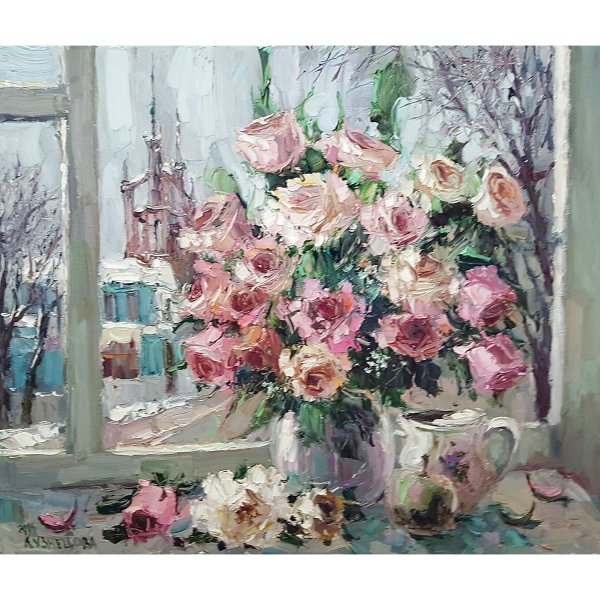 Цветы зимой картины художников