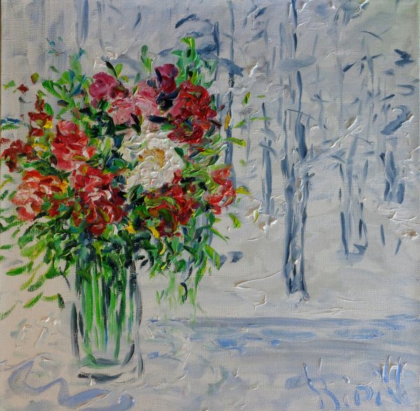 Зимние цветы на картинах художников