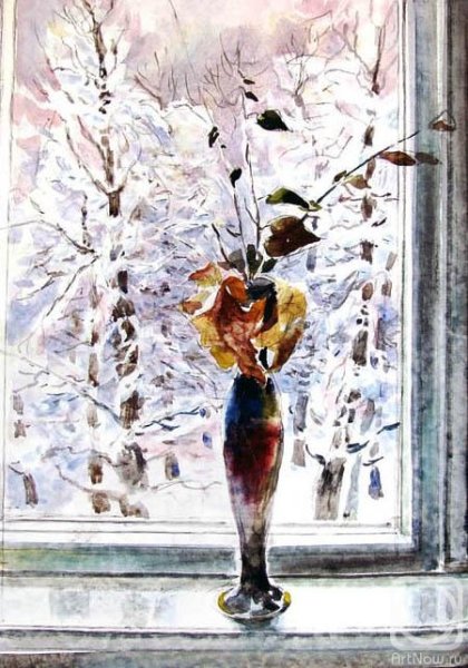Зимний натюрморт живопись