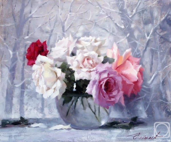 Зимний натюрморт с цветами