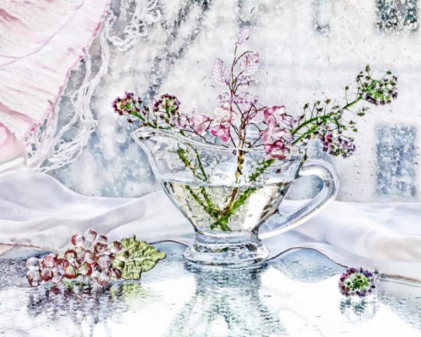 Зимний натюрморт с цветами