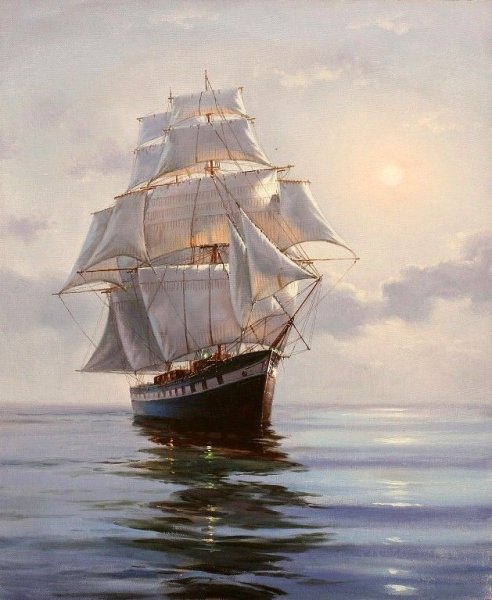 Картина Южакова парусник