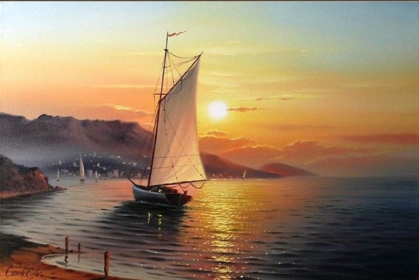 Картины Сергея Стоева морские пейзажи