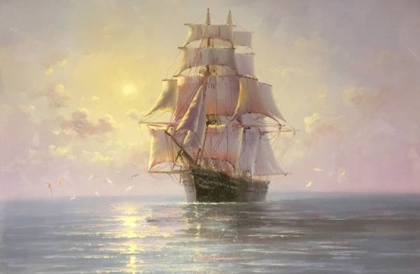 Сергей Минаев картины парусники море