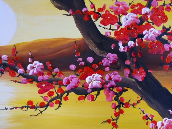 Ветка Сакуры живопись