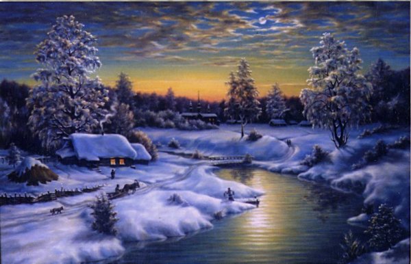 Станислав Брусилов художник зимний пейзаж