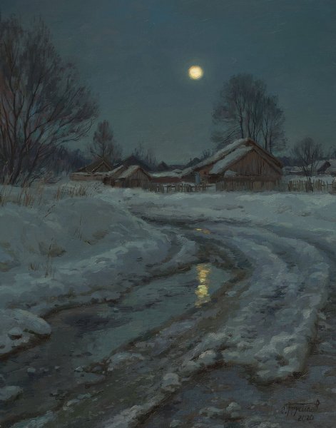 Художник Сергей Кольба картины зима