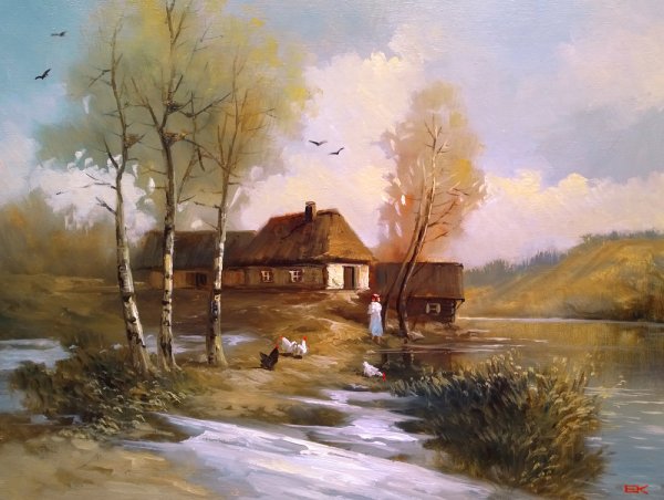 Евгений Каковкин картины зима за водой