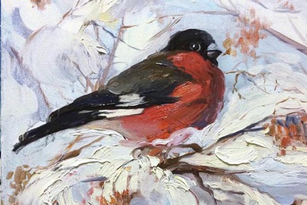 Снегирь живопись Мария Павлова