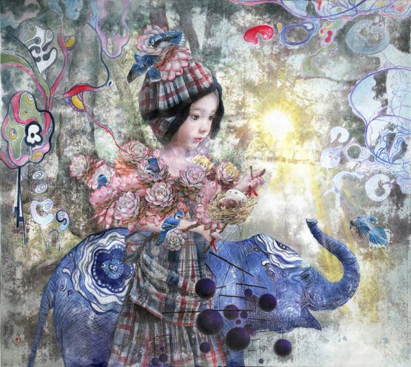 Корейская живопись Чосон цветы