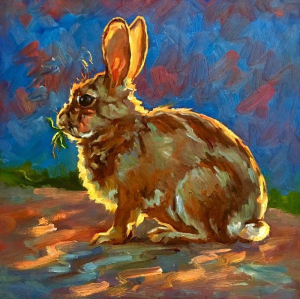 Кролик картина маслом