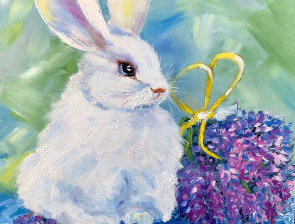 Кролик маслом