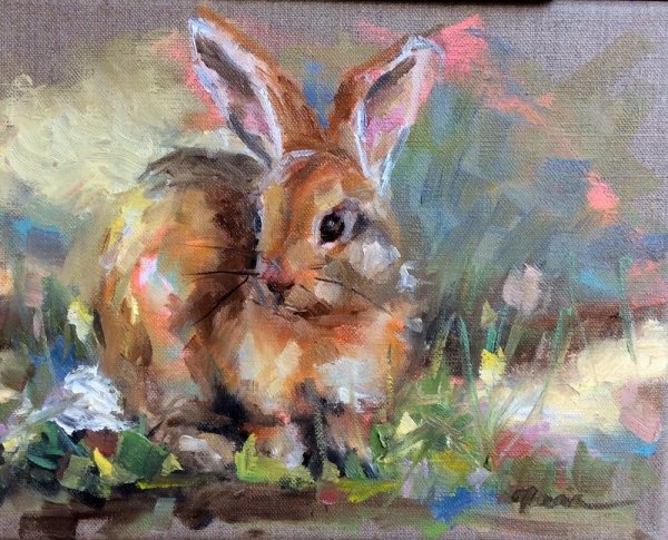 Заяц живопись