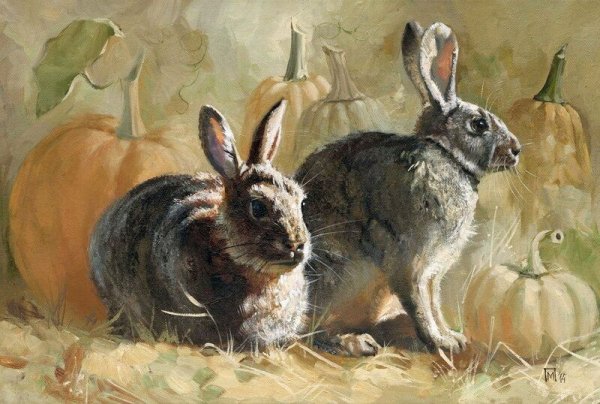 Зайчик живопись