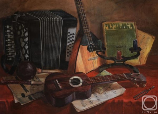 Андрияка Сергей Николаевич натюрморты с музыкальными инструментами