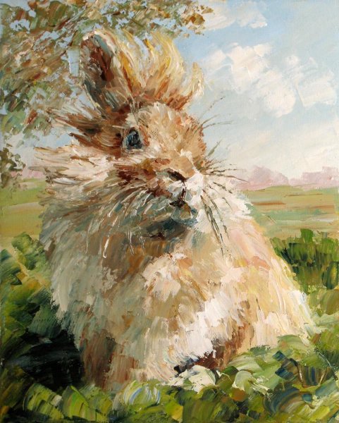 Кролик живопись