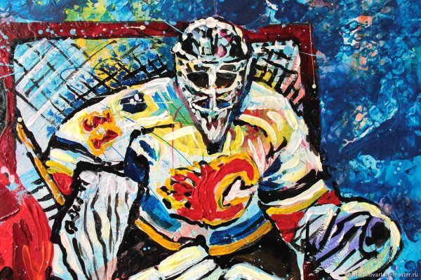 Хоккеист живопись