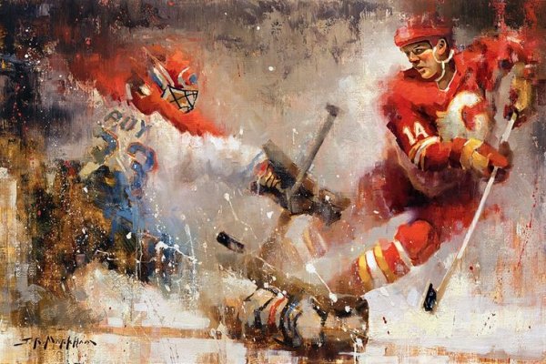 Картина хоккеист