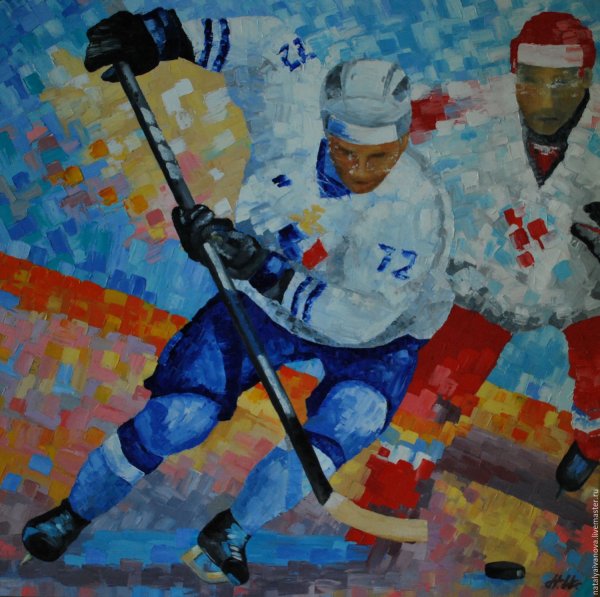 Картина хоккеист