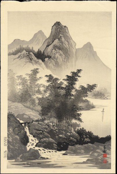 Горы-воды китайская Пейзажная живопись