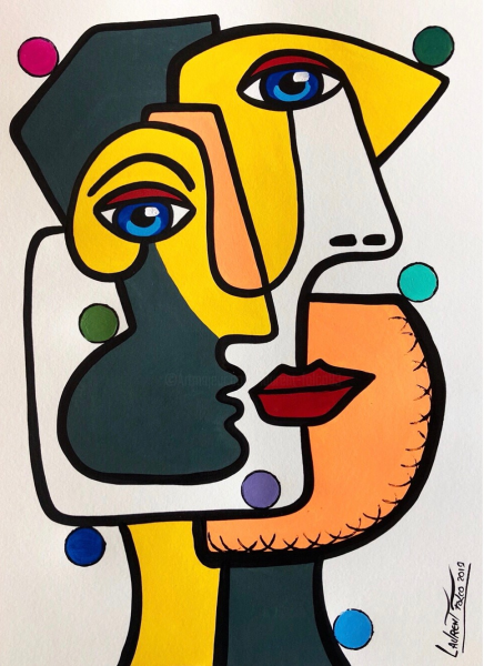 Лицо одной линией