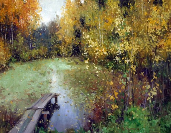 Художник Алексей Савченко живопись зима