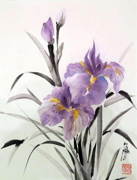 Ирис в стиле гунби