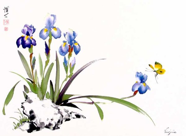 Ирис в живописи Усин