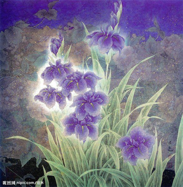 Ирисы в гунби