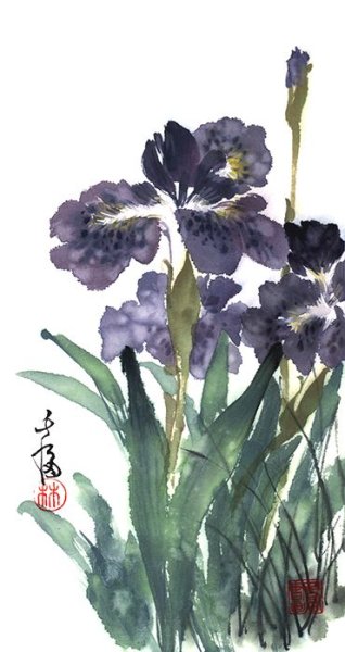 Китайская живопись се-и Ирис