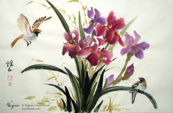 Ирис в китайской живописи