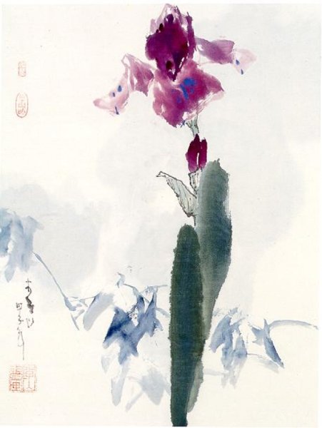 Китайская живопись у-син ирисы