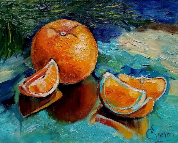 Натюрморт с апельсинами