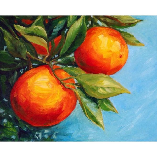 Апельсин картина маслом
