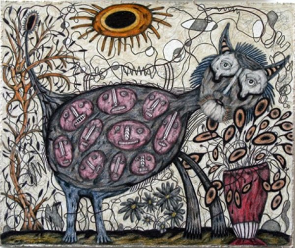 Звери живопись наив арт брют